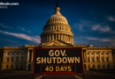 US Government Shutdown Hits Day 40 as Polymarket Traders Bet 60% on Mid-November or Later