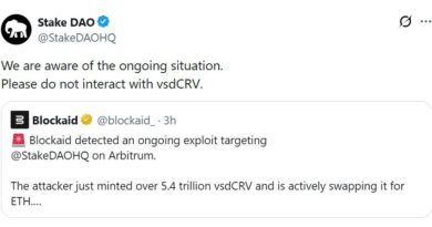 StakeDAO exploit creates 5.4 trillion vsdCRV but nets only $91K StakeDAO exploit creates 5.4 trillion vsdCRV but nets only $91K