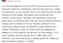 Trump backs CFTC authority over prediction markets