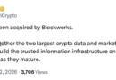 Blockworks acquires Messari in crypto data consolidation push