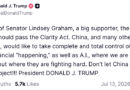 Donald Trump invokes US senator’s death to push crypto bill