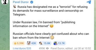 Telegram’s Pavel Durov responds to Russia’s terrorism designation Telegram’s Pavel Durov responds to Russia’s terrorism designation